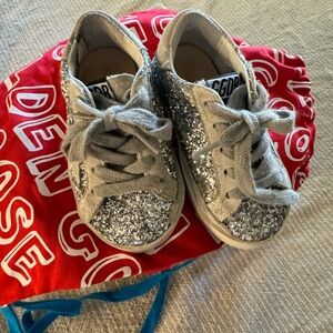 Golden Goose Kids Glitter Sneakers - Silver